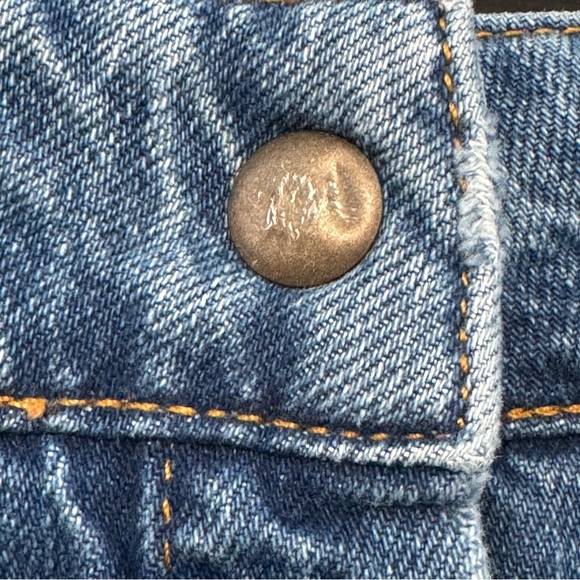 BDG Urban Outfitters Button Front Denim Mini Skirt XS Blue Pockets - Picture 3 of 6